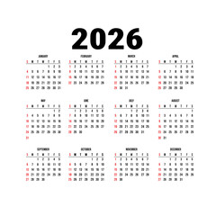 2026 Wall Calendar design