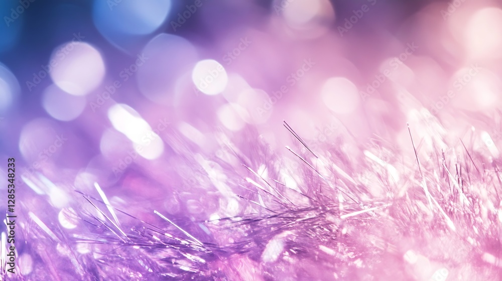 Poster Abstract blurred background with soft pink purple highlights shimmering in gentle light : Generative AI