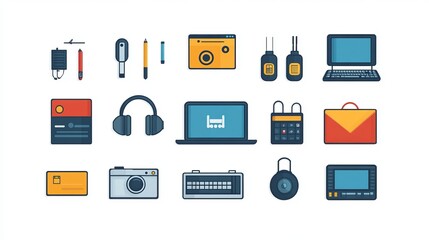 Flat Design Vector Illustrations for Online Shopping and Business