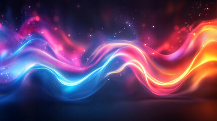 Obraz premium A vibrant blue, teal, and purple gradient with defocused, blurred motion creates an abstract background, symbolizing creativity, energy, and transformation in a modern, dynamic atmosphere. 