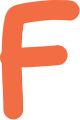 Fototapeta premium Alphabet F Doodle