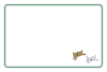 トイプードルのフレーム / ポストカード