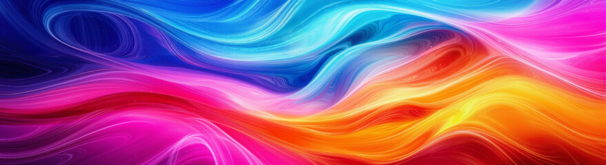 Obraz premium Vibrant Swirls of Color An Abstract Digital Painting