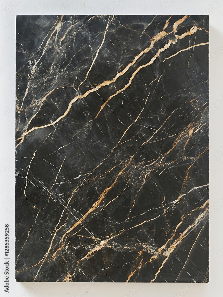 Poster elegant black marble surface with distinctive veins and patterns for luxury design : generative ai