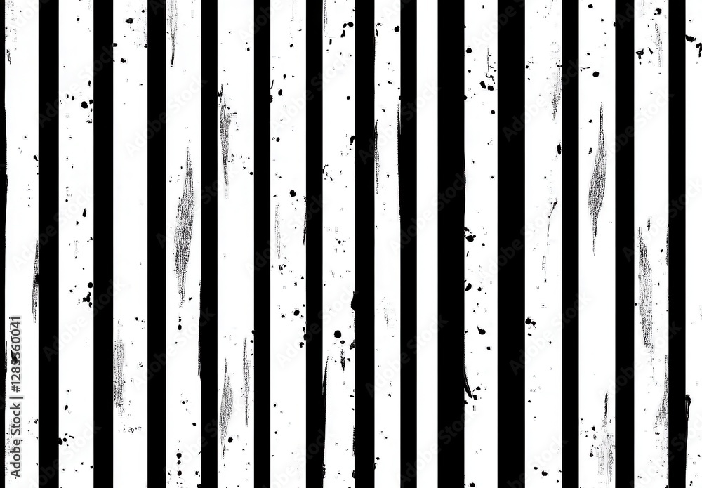 Poster abstract black and white vertical stripes pattern with grunge texture. high contrast monochrome desi