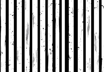 Abstract black and white vertical stripes pattern with grunge texture. High contrast monochrome design with varying line thicknesses and distressed
