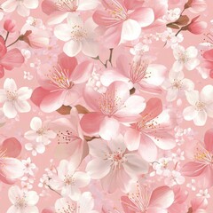 Spring Blossoms Seamless Pattern