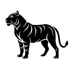 Obraz premium The security tiger icon symbolises strength and protection.