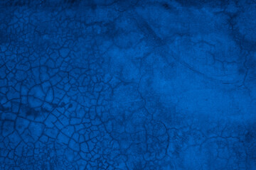 Old wall pattern texture cement blue dark abstract  blue color design are light with black gradient background.