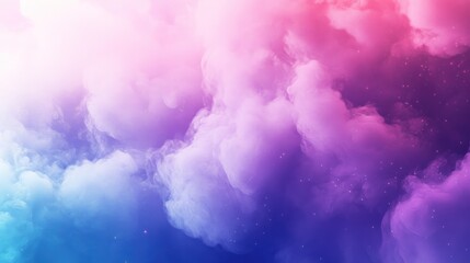 Vibrant Colorful Clouds in Soft Pastel Shades with Gradients Overlapping