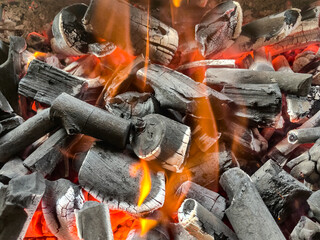 Fire burning