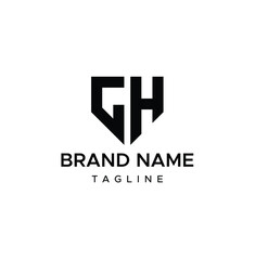 Obraz premium Elegant Letter GH Monogram Logo Design – Vector Template 