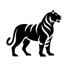 Obraz premium Esports tiger icon with a bold and aggressive aesthetic.