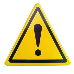 Isolated Clean Yellow Warning Triangle