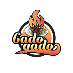 Gado-gado indonesia food vintage logo template isolated