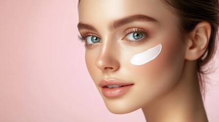Fototapeta premium Skincare. Young Woman with beautiful skin