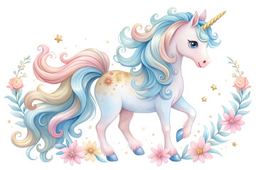 Fototapeta premium horse with snowflakes