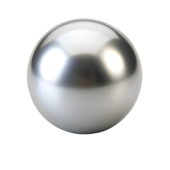 Silver ball isolated on transparent background