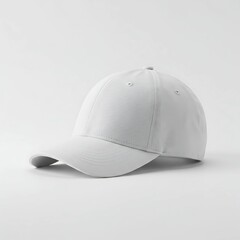 Plain White Baseball Cap - Classic Cotton Curved Brim Hat