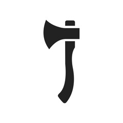 Simple Black Axe Silhouette and axe icon, axe, hatchet, ax, equipment, woodcutter