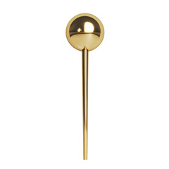 Isolated Modern Golden Barrette with Simple Spherical Design