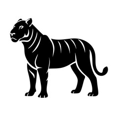 Obraz premium Flaming tiger head illustration, representing passion, energy, and unstoppable force.