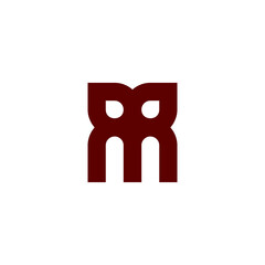 Initial Letter M Owl Logo