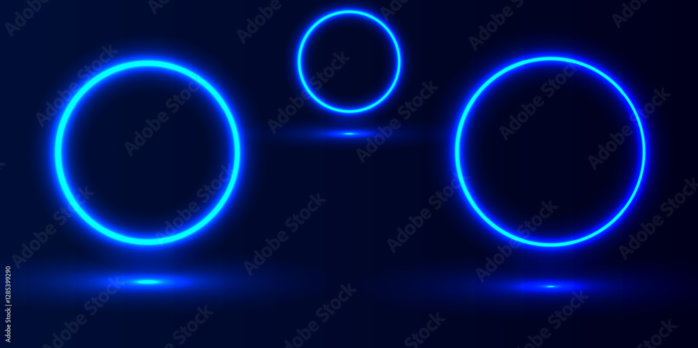 Aufkleber neon frames with smoke and sparkles, gradient led borders with fog and glowing particles. purple neo