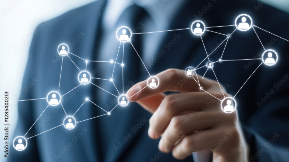 Poster networking and connection: a visual representation of global business relationships