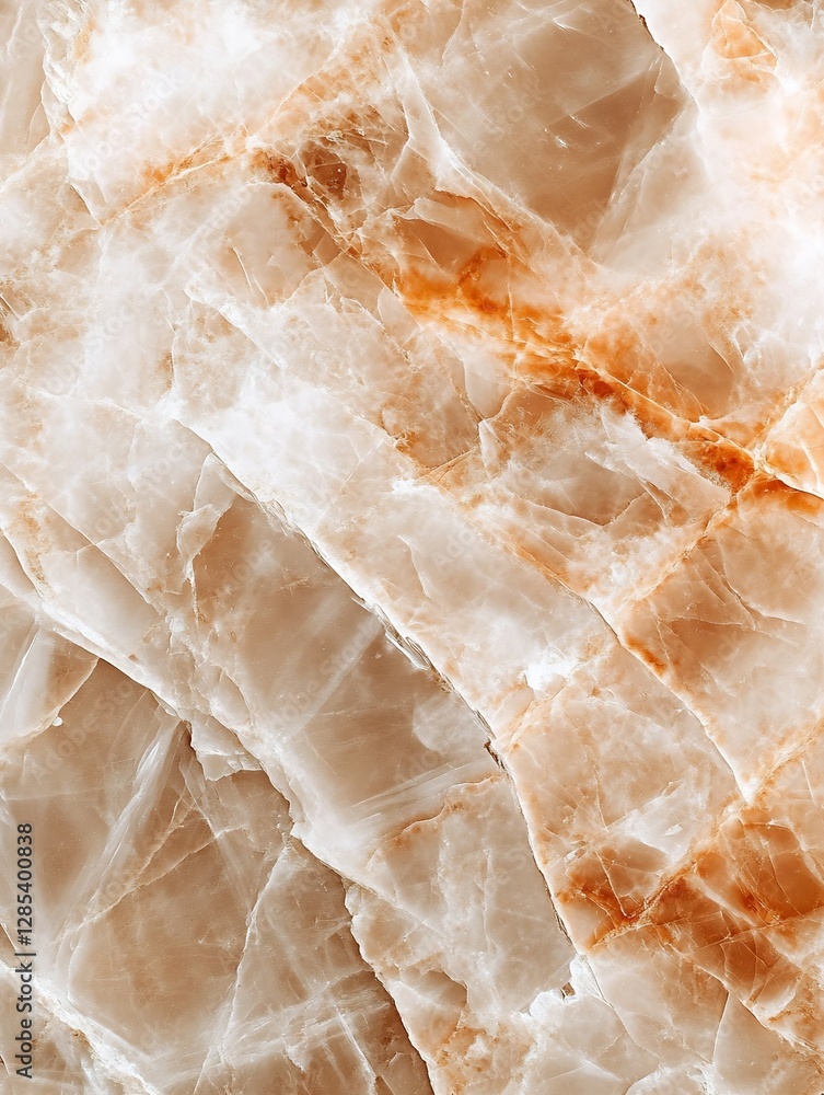 Aufkleber Natural Marble Texture with Soft Warm Tones and Unique Patterns for Elegant Interiors : Generative AI