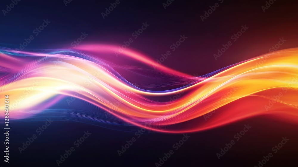 Aufkleber abstract colorful wave energy flow: dynamic swirls of light and color