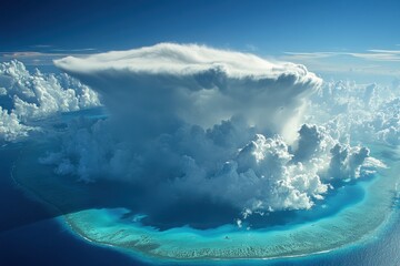 Thunderstorms animated on radar showcasing deep cloud formations over a tropical sea region, Thunderstorms Animated on Radar