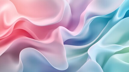 Obraz premium A dynamic 3D background with flowing abstract shapes, vibrant gradients of blue and purple