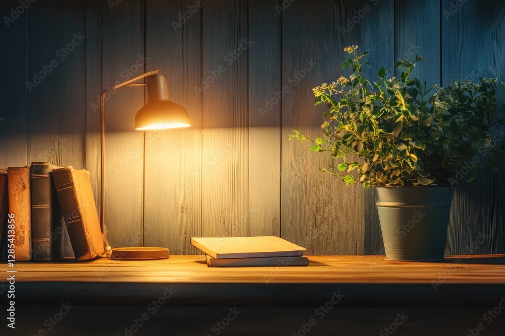 Poster high definition view of desk arrangement with different items