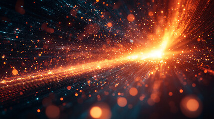 Futuristic abstract HUD interface with glowing holographic elements and data streams Symbolizing advanced technology artificial intelligence and digital innovation in a sci-fi virtual environment

