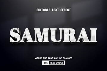 Samurai text - editable 3d text effect