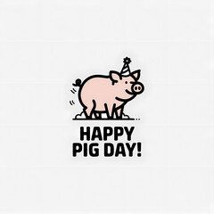 Obraz premium Happy Pig Day!