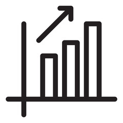 bar chart with arrow up icon