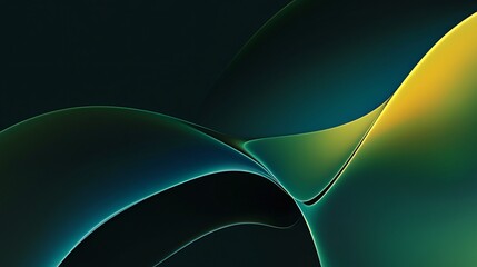 Abstract background with a green and blue gradient, dark background