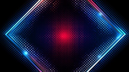 Abstract Red Blue Glowing Diamond Pattern Background