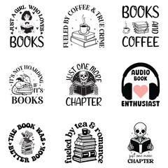 Artistic T-shirt Design Combining Book Reader Typography and Education Bundle