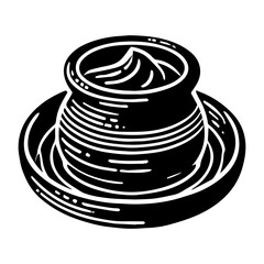 Simple Vector Icon of a Clay – Logo Design Illustration