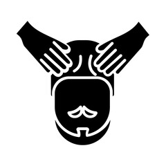 barbershop massage treatment icon