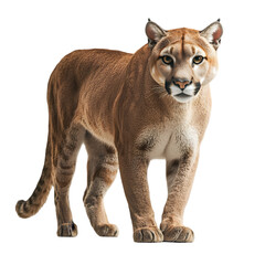 Obraz premium Cougar (mountain lion) front view isolated die cut 