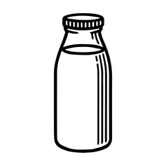 Simple Vector Icon of a Soya Milk – Logo Design Illustration