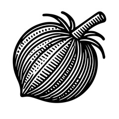 Simple Vector Icon of a Tigernut – Logo Design Illustration