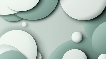 Abstract green background with a composition of dynamic shapes.