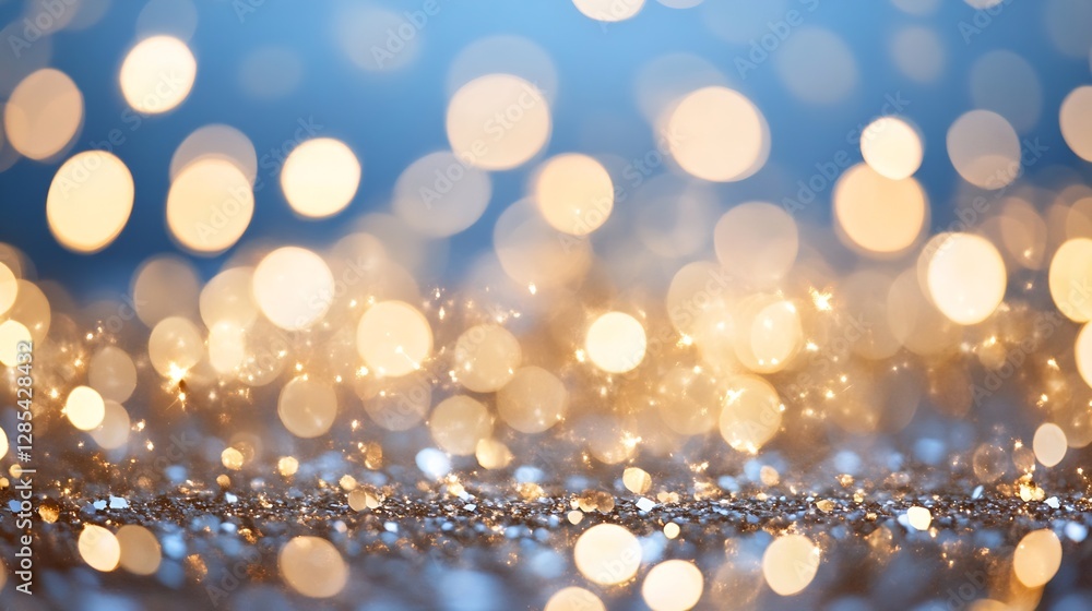 Poster abstract glitter background filled with sparkling bokeh lights creating a festive atmosphere : gener