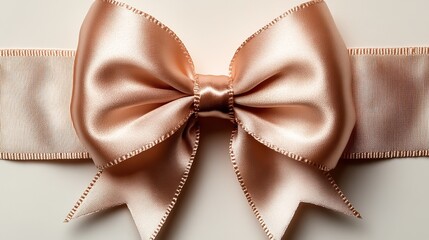 A transparent ribbon and bow PNG image, captured from a top view, is isolated for easy use in graphic design, scrapbooking, and digital projects