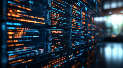 A dynamic display of financial data flows across a high-tech digital interface with glowing numbers graphs and charts representing market trends investment analysis and economic forecasting